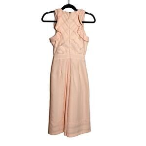 adelyn rae Pink Sleeveless Ruffle Fringe Jumpsuit Sz XS NWOT